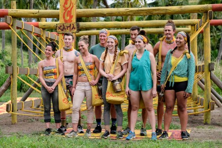 "It Smells Like Success" - Julie Rosenberg, Gavin Whitson, Aurora McCreary, Ron Clark, Victoria Baamonde, Eric Hafemann, Aubry Bracco, Joe Anglim and Julia Carter on the premiere of SURVIVOR: Edge of Extinction, Wednesday, Feb. 20 (8:00- 9:00 PM, ET/PT) on the CBS Television Network. Timothy Kuratek/CBS Entertainment  ÃÂ©2018 CBS Broadcasting, Inc. All Rights Reserved.