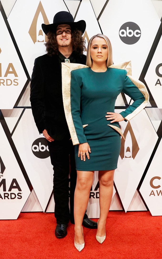 Gabby Barrett and Cade Foehner at 2021 CMA Awards