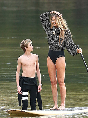 Elle Macpherson Paddle boarding