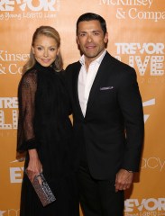 Kelly Ripa, Mark Consuelos. Actors Kelly Ripa and husband Mark Consuelos attend The Trevor Project's TrevorLIVE New York gala at Cipriani Wall Street, in New York
2019 TrevorLIVE Gala, New York, USA - 17 Jun 2019