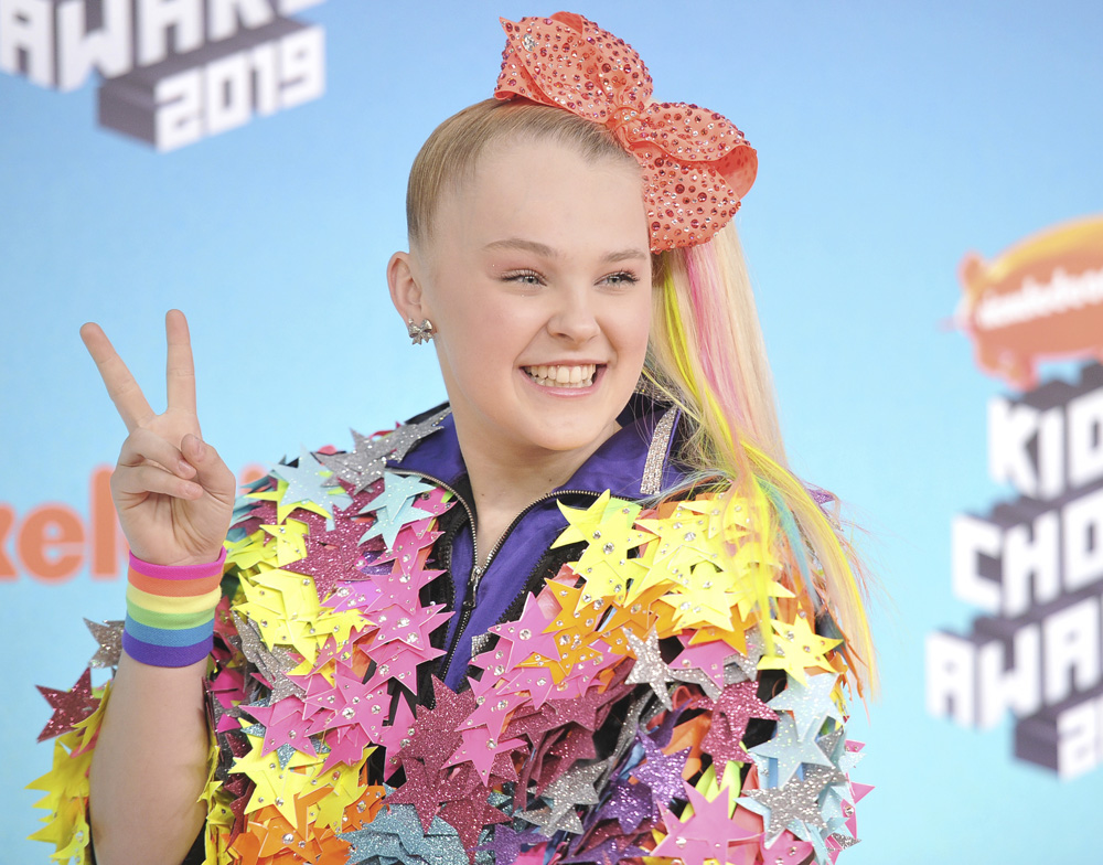 JoJo Siwa arrives at the Nickelodeon Kids' Choice Awards on Saturday, March 23, 2019, at the Galen Center in Los Angeles. (Photo by Richard Shotwell/Invision/AP)