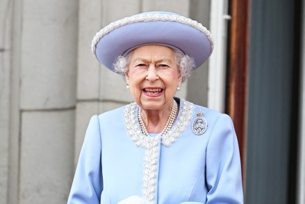 Queen Elizabeth IITrooping The Colour - The Queen's Birthday Parade, London, UK - 02 Jun 2022The Queen, attends celebration marking her official birthday, during which she inspects troops from the Household Division as they march in Whitehall, before watching a fly-past from the balcony at Buckingham Palace. This year's event also marks The Queen's Platinum Jubilee and kicks off an extended bank holiday to celebrate the milestone.