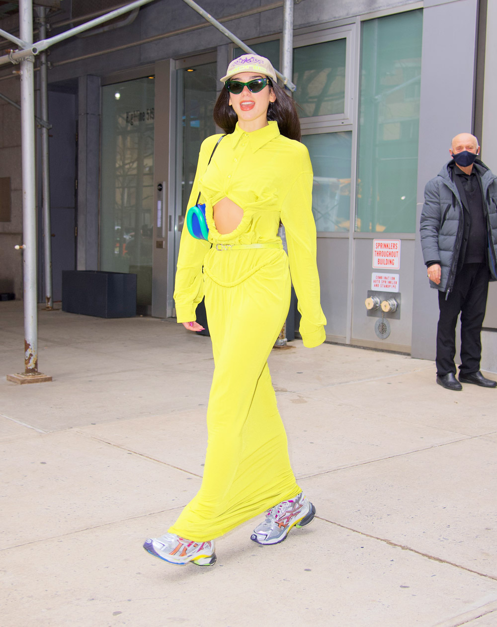 Dua Lipa Neon Dress