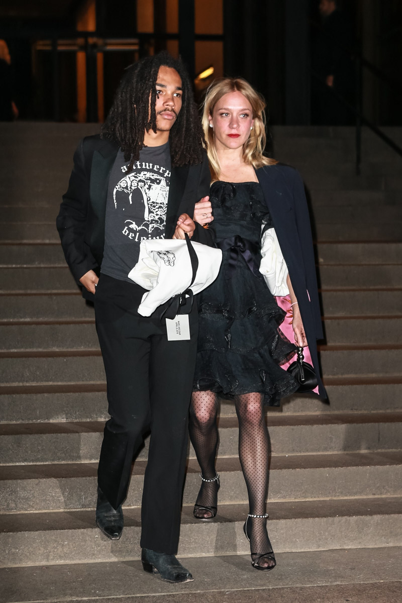 Luka Sabbat and Chloë Sevigny leaving Marc Jacobs reception party