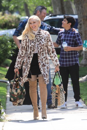 Gwen Stefani Blake Shelton at Gwen Parents house for Easter. 21 Apr 2019 Pictured: Gwen Stefani Blake Shelton. Photo credit: MEGA TheMegaAgency.com +1 888 505 6342 (Mega Agency TagID: MEGA403632_011.jpg) [Photo via Mega Agency]