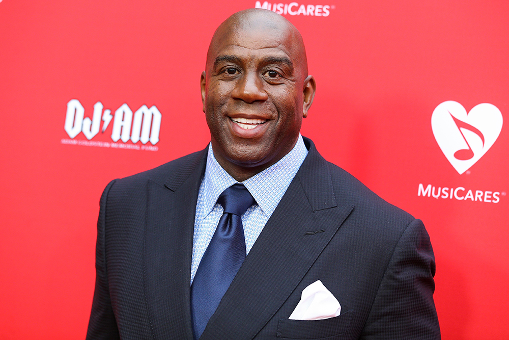 Ervin "Magic" Johnson attends the 12th Annual MusiCares MAP Fund Benefit Concert held at The Novo by Microsoft, in Los Angeles
12th Annual MusiCares MAP Fund Benefit Concert - Arrivals, Los Angeles, USA