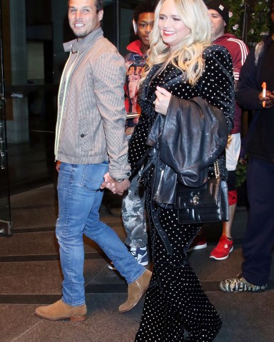 Brandon McLoughlin and Miranda Lambert seen arriving back to the hotel after an appearance on Late Night with Seth Meyers
Miranda Lambert and Brandon McLoughlin out and about, New York, USA - 24 Apr 2023