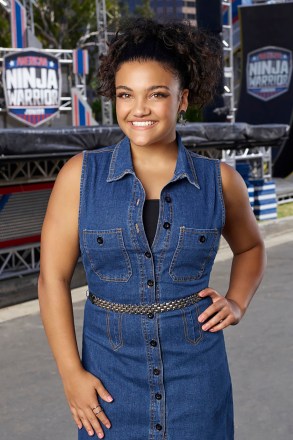 AMERICAN NINJA WARRIOR JUNIOR -- Season: 1 -- Pictured: Laurie Hernandez -- (Photo by: Chris Haston/Universal Kids)