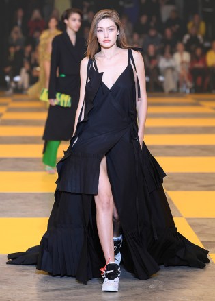 Gigi Hadid on the catwalk
Off White show, Runway, Fall Winter 2019, Paris Fashion Week, France - 28 Feb 2019