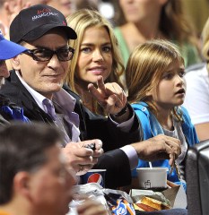 Actor Charlie Sheen, ex-wife Denise Richards and their two daughters promote Charlie's new television series Anger Management during a baseball game between the New York Yankees and New York Mets on June 23, 2012 at CitiField in the Queens borough of New York City.

Pictured: Charlie Sheen
Ref: SPL1178029 240612 NON-EXCLUSIVE
Picture by: SplashNews.com

Splash News and Pictures
USA: +1 310-525-5808
London: +44 (0)20 8126 1009
Berlin: +49 175 3764 166
photodesk@splashnews.com

World Rights