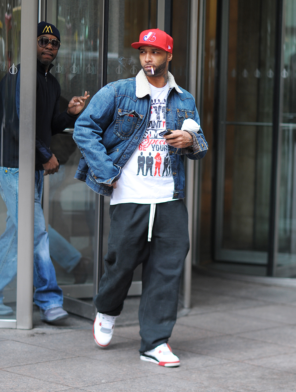 American hip-hop artist Joe Budden, leaving Sirius XM radio Studios in NYC