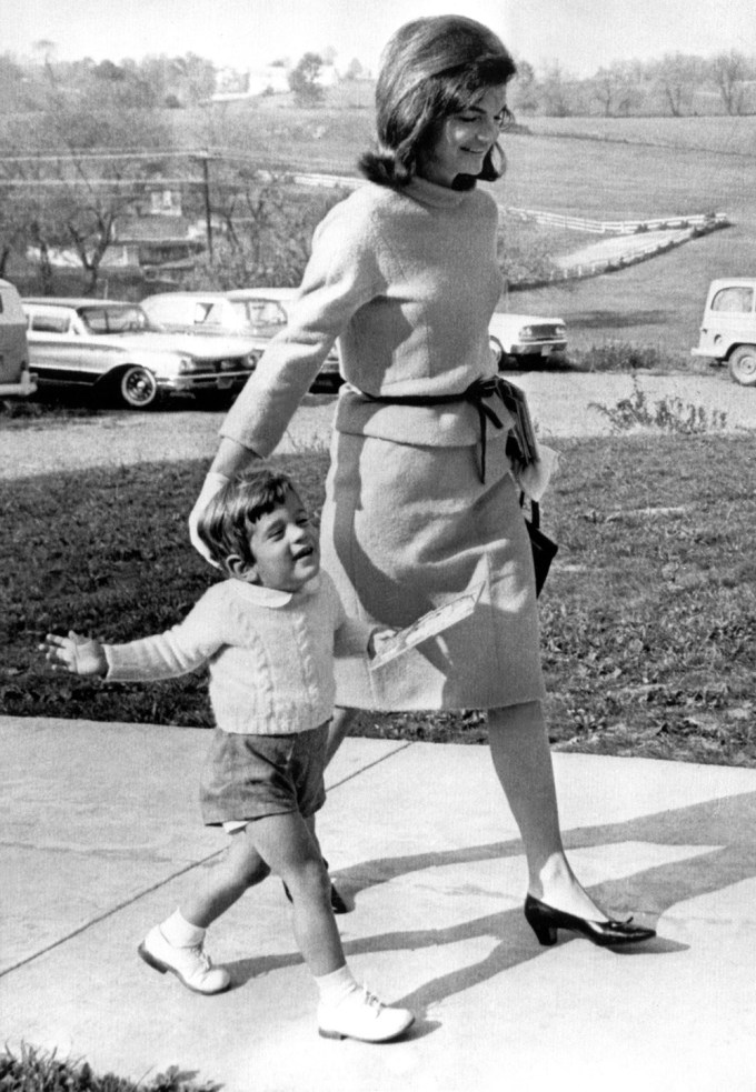 John F. Kennedy Jr. With Mom Jackie Kennedy