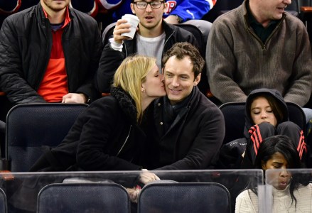 Phillipa Coan, Jude Law, Iris Law
Celebrities at New Jersey Devils v New York Rangers, NHL ice hockey match, Madison Square Garden, New York, USA - 18 Dec 2016