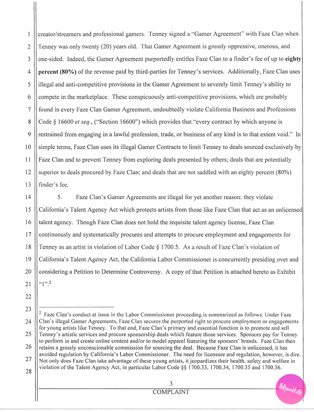 Tfue FaZe Clan lawsuit