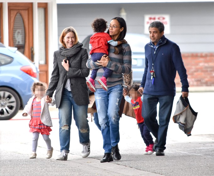 Zoe Saldana & Her Kids