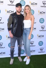 Chris Lane and Lauren Bushnell
ACM Lifting Lives TopGolf Tee-Off, Arrivals, Las Vegas, USA - 06 Apr 2019