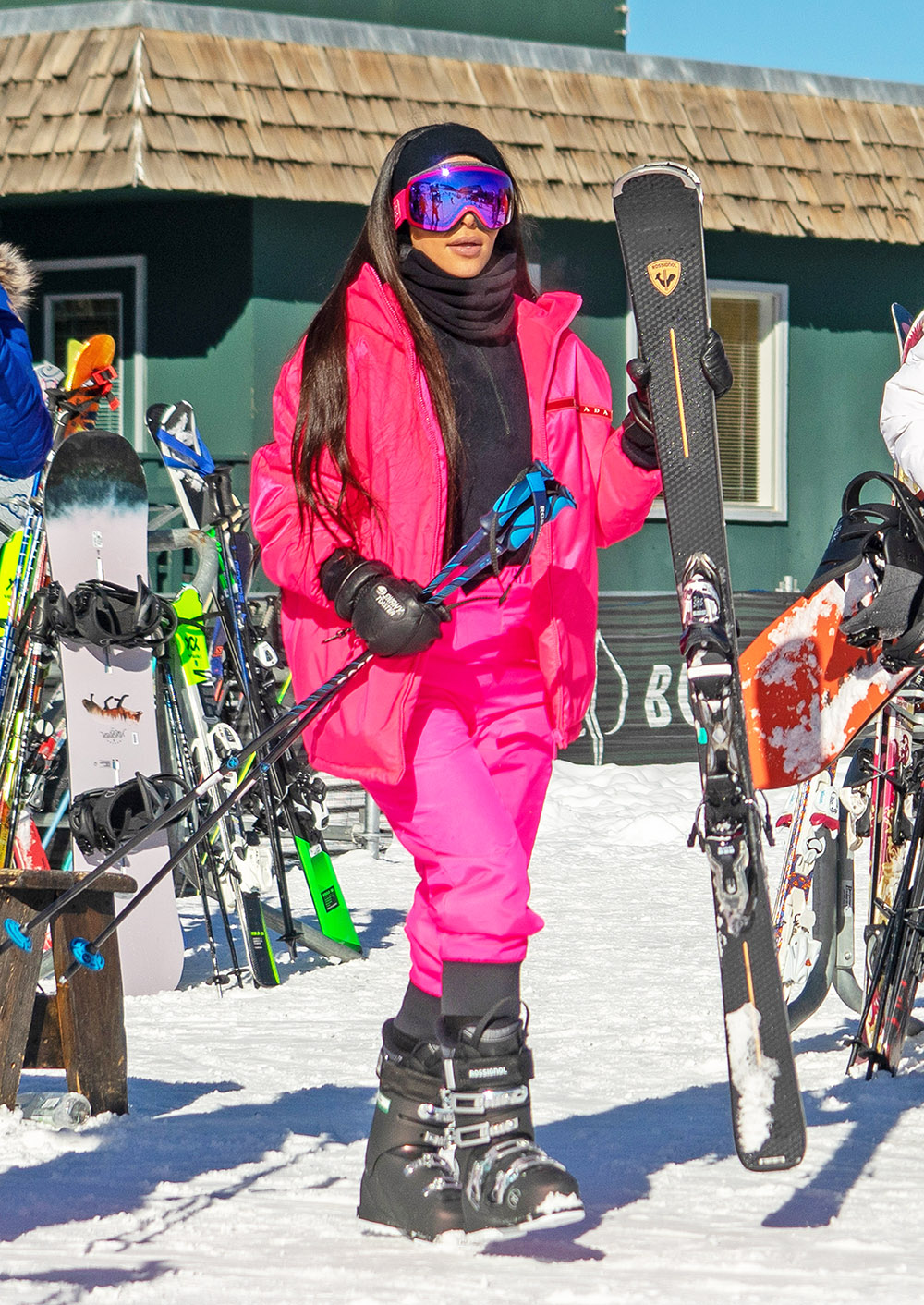 Kim Kardashian And Sister Kendall Jenner Hit The Slopes Of Buttermilk In Aspen