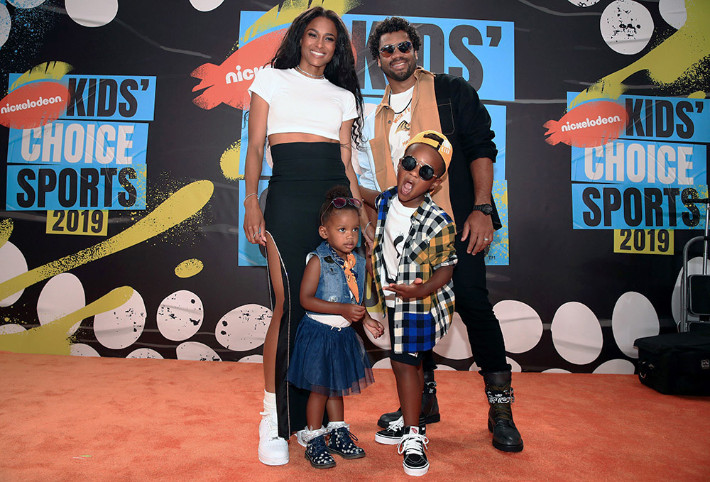 Ciara, Russell Wilson, Sienna Princess Wilson and Future Zahir Wilburn
Nickelodeon Kids' Choice Sports Awards, Arrivals, Barker Hanger, Los Angeles, USA - 11 Jul 2019