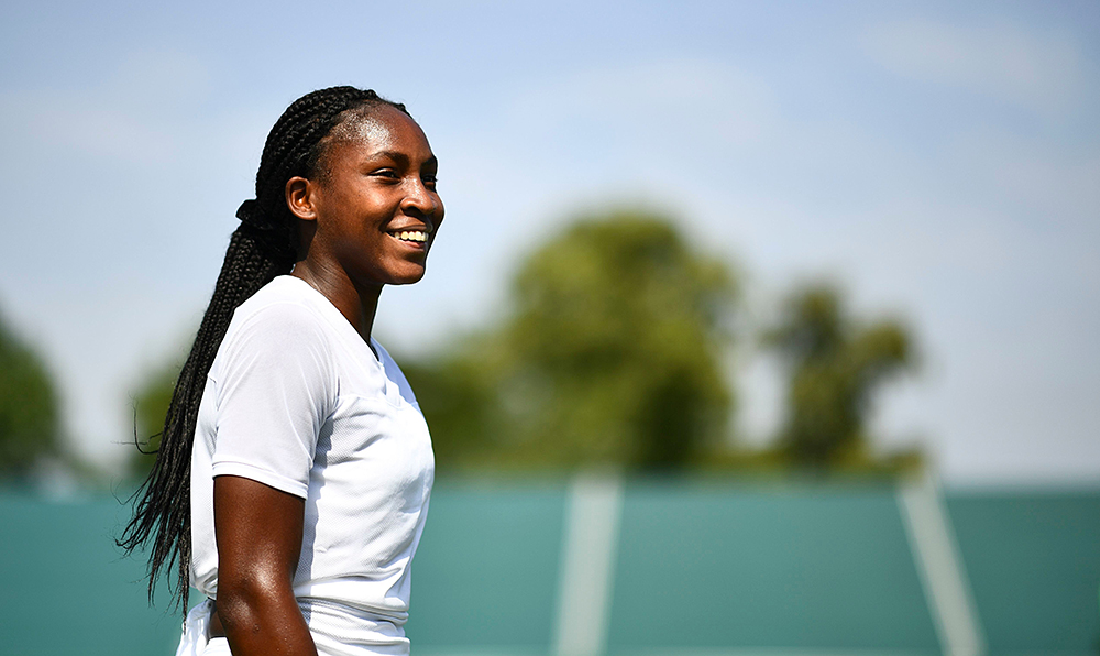 Cori "Coco" Gauff practices
Wimbledon Tennis Championships, Sunday Practice, The All England Lawn Tennis and Croquet Club, London, UK - 29 Jun 2019