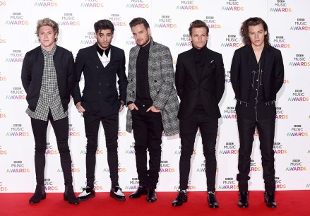 One Direction - Niall Horan, Zayn Malik, Liam Payne, Louis Tomlinson and Harry StylesBBC Music Awards, Earls Court, London, Britain - 11 Dec 2014