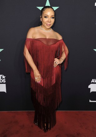 Tameka Harris poses in the press room at the BET Awards, at the Microsoft Theater in Los Angeles
2019 BET Awards - Press Room, Los Angeles, USA - 23 Jun 2019