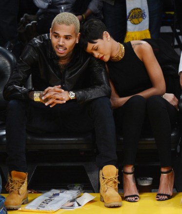 ©2012 GAMEPIKS 310-828-3445

Singers Rihanna and Chris Brown sit courtside as they attend the Los Angeles Lakers vs. New York Knicks NBA game at Staples Center in Los Angeles on December 25, 2012. The Lakers defeated the Knicks 100-94.

XYZ (Mega Agency TagID: MEGAR99084_10.jpg) [Photo via Mega Agency]