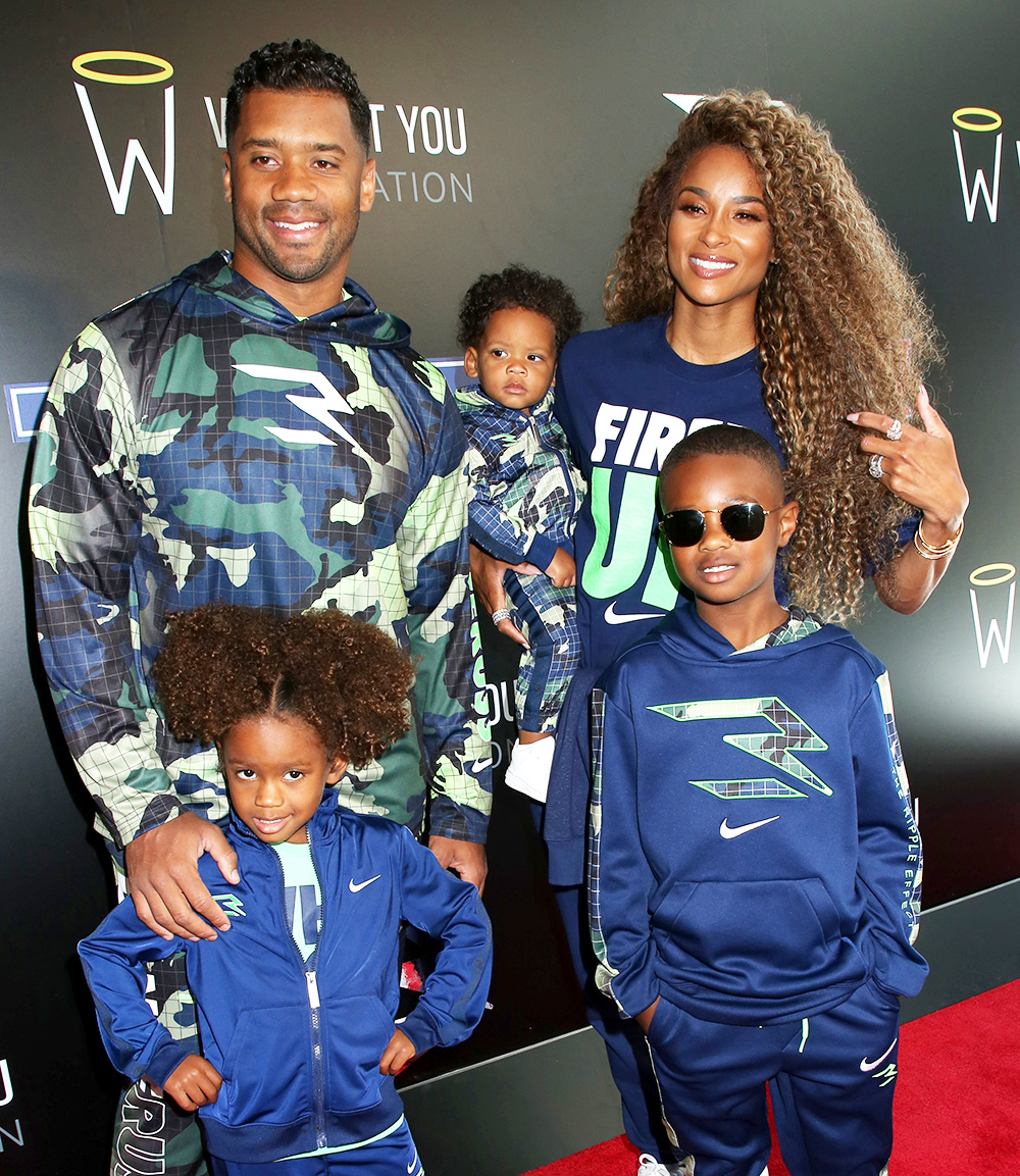 Russell Wilson, Win Harrison Wilson, Ciara, Sienna Wilson and Future Zahir Wilburn
Russell Wilson debuts 3Brand signature clothing line, New York, USA - 24 Jun 2021