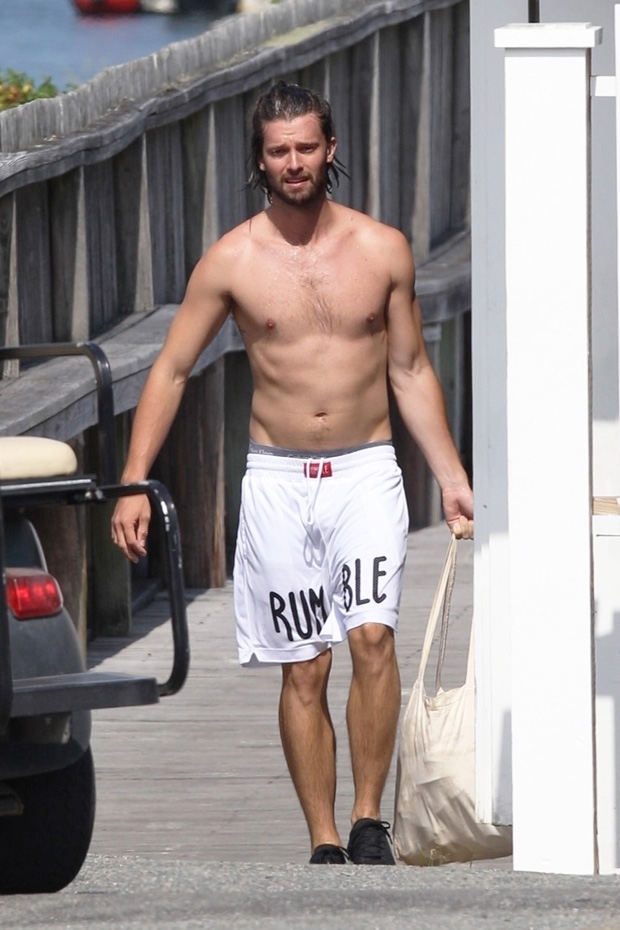 Patrick Schwarzenegger shirtless