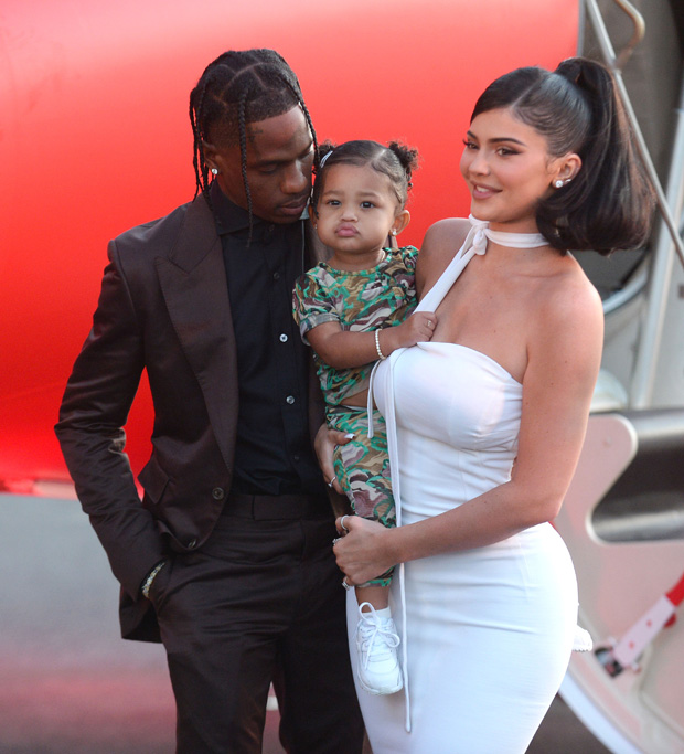 Stormi Webster, Travis Scott, Kylie Jenner