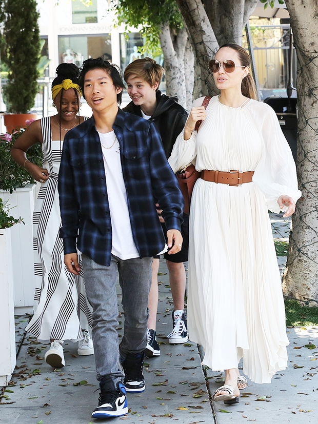 Angelina Jolie & kids on Labor Day 2019