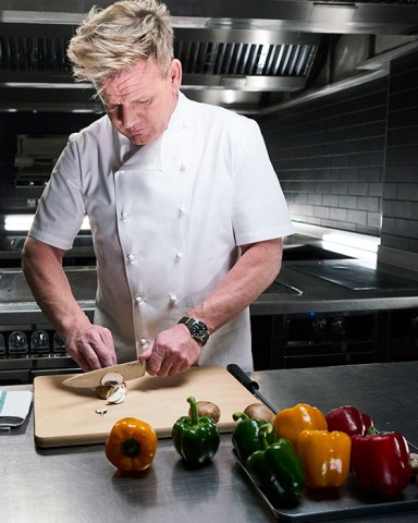 MASTERCHEF: L-R: Host / chef Gordon Ramsay with judges Aarón Sánchez and Joe Bastianich in the “London Calling – Pt. 1” episode of MASTERCHEF airing Wednesday, Sept. 4 (8:00-9:00 PM ET/PT) on FOX.  © 2019 FOX MEDIA LLC. CR: Matt Frost/FOX.