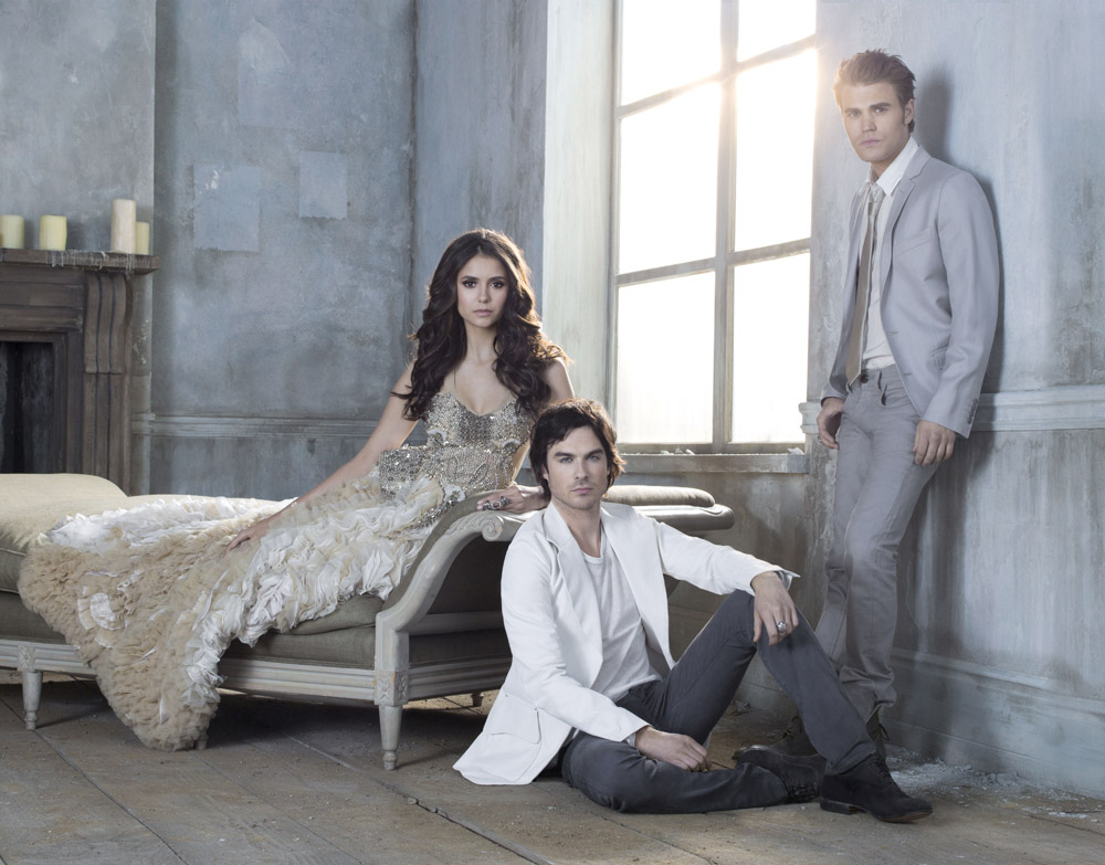 Editorial use only. No book cover usage.
Mandatory Credit: Photo by Cw Network/Kobal/Shutterstock (5885690ad)
Nina Dobrey, Ian Somerhalder, Paul Wesley
The Vampire Diaries - 2009
Cw Network
USA
TV Portrait
Tv Classics