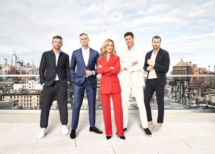 MILLION DOLLAR LISTING NEW YORK -- Season:9 -- Pictured: (l-r) Tyler Whitman, Ryan Serhant, Kirsten Jordan, Fredrik Eklund, Steve Gold -- (Photo by: Kareem Black/Bravo)