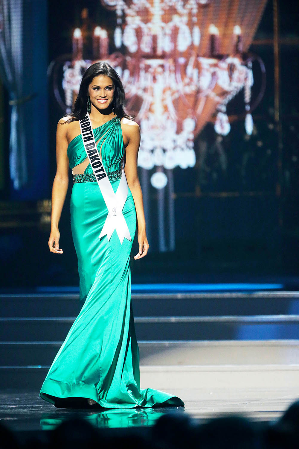 Miss North Dakota USA Audra Mari Miss North Dakota USA Audra Mari participates in the evening gown competition during the 2014 Miss USA preliminary competition in Baton Rouge, La
Miss USA 2014, Baton  Rouge, USA