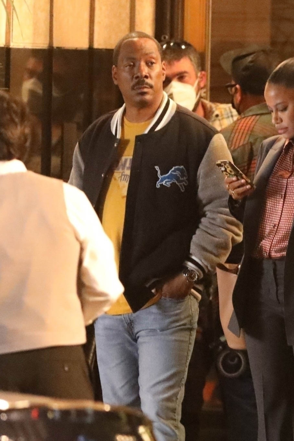 *EXCLUSIVE* Eddie Murphy and Taylour Paige get through a night shoot for “Beverly Hills Cop 4” in DTLA