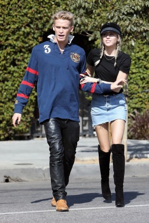 ** RIGHTS: WORLDWIDE EXCEPT IN ITALY ** Los Angeles, CA  - *EXCLUSIVE*  - New couple Miley Cyrus and Cody Simpson have a nice date on a Thursday afternoon. The couple started their date having lunch at Verve Caffe on Melrose followed by a going to the Death Museum on Hollywood. The date was topped off with a quick bite at Sugerfish Sushi restaurant before the two headed back home.

Pictured: Miley Cyrus, Cody Simpson

BACKGRID USA 18 OCTOBER 2019 

USA: +1 310 798 9111 / usasales@backgrid.com

UK: +44 208 344 2007 / uksales@backgrid.com

*UK Clients - Pictures Containing Children
Please Pixelate Face Prior To Publication*