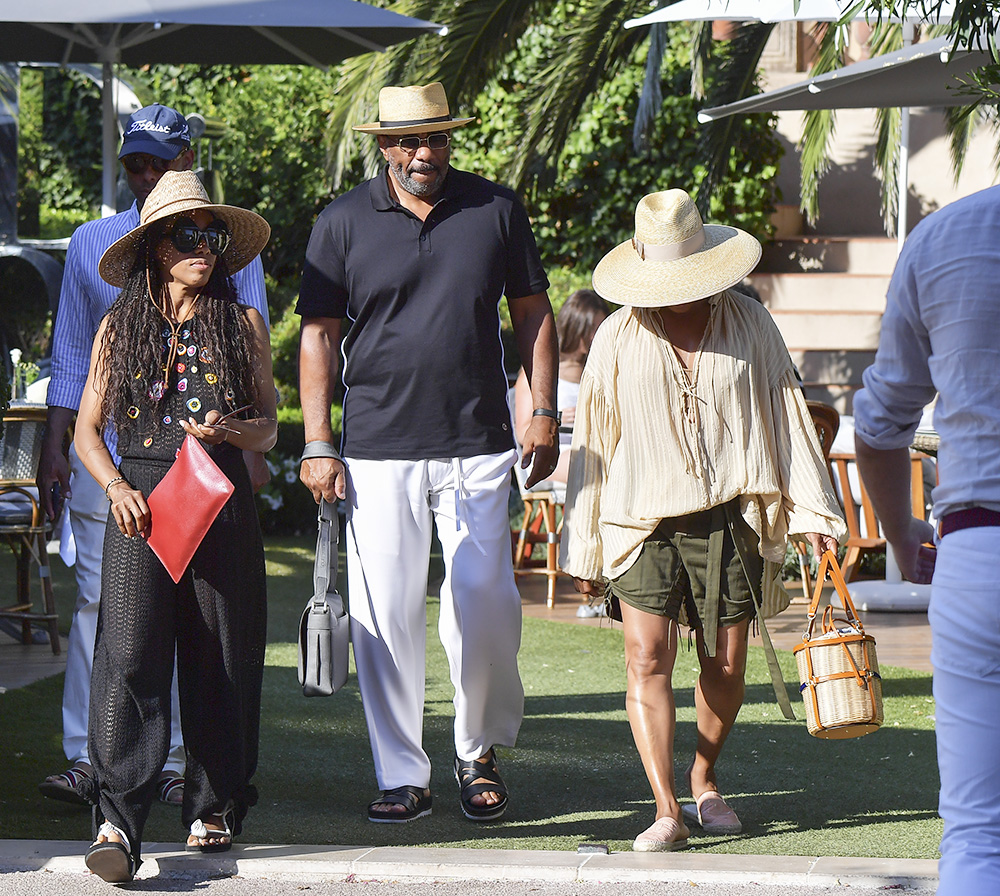 Steve Harvey and family are seen shopping in St Tropez