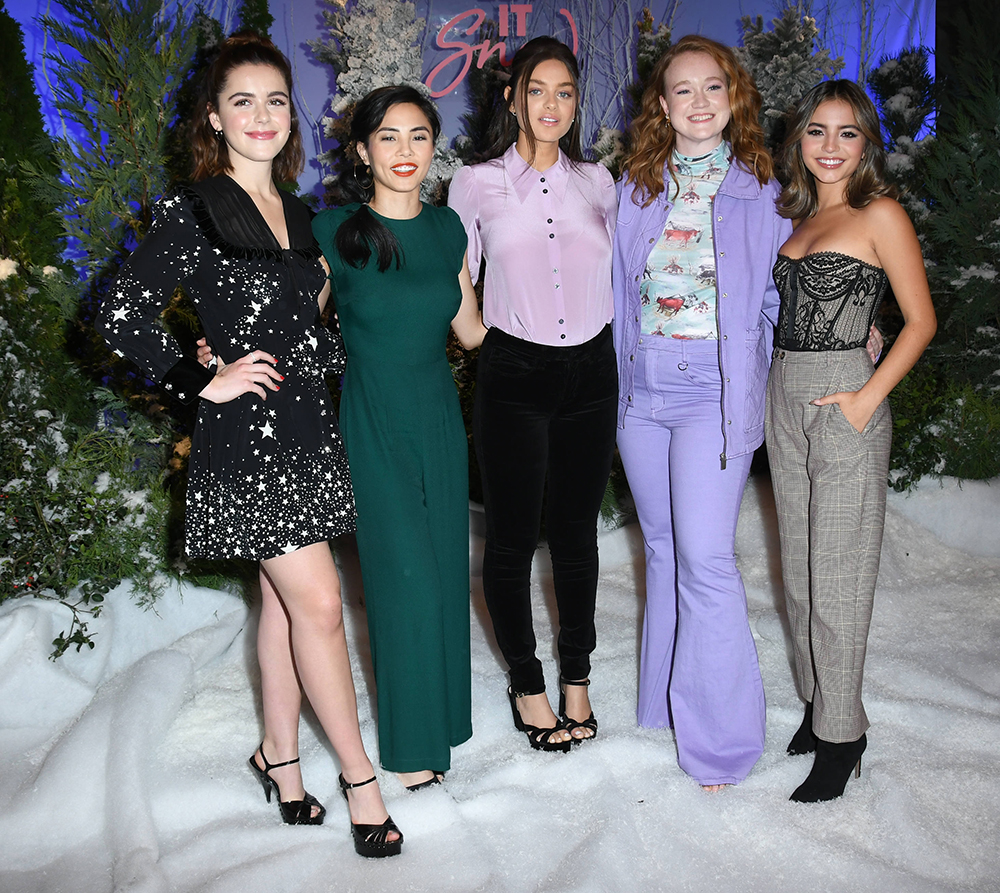 Kiernan Shipka, Anna Akana, Odeya Rush, Liv Hewson and Isabela Moner
Netflix's 'Let it Snow' film Photocall, Four Seasons Hotel, Los Angeles, USA - 01 Nov 2019