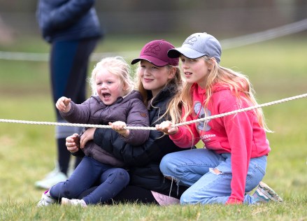 Lena  with Savannah Phillips and Isla Phillips
Cirencester Horse Trials, Gloucestershire, UK - 27 Mar 2022