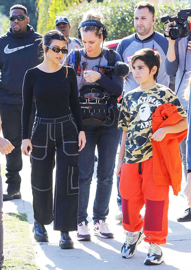 Kourtney Kardashian filming 'KUWTK' 