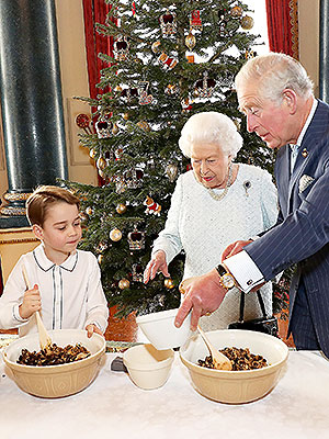 Prince George, Queen Elizabeth & Prince Charles