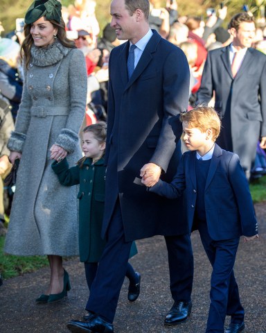 Catherine Duchess of Cambridge  Princess Charlotte Prince William Prince George
Christmas Day church service, Sandringham, Norfolk, UK - 25 Dec 2019