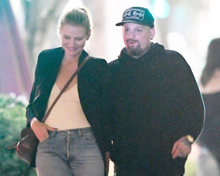 EXCLUSIVE: Cameron Diaz & hubby Benji Madden make a rare public appearance as they wait around for a table at Sugarfish sushi in Beverly Hills. 11 Jul 2019 Pictured: Cameron Diaz, Benji Madden. Photo credit: MEGA TheMegaAgency.com +1 888 505 6342 (Mega Agency TagID: MEGA464459_005.jpg) [Photo via Mega Agency]