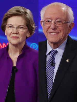 Elizabeth Warren, Bernie Sanders