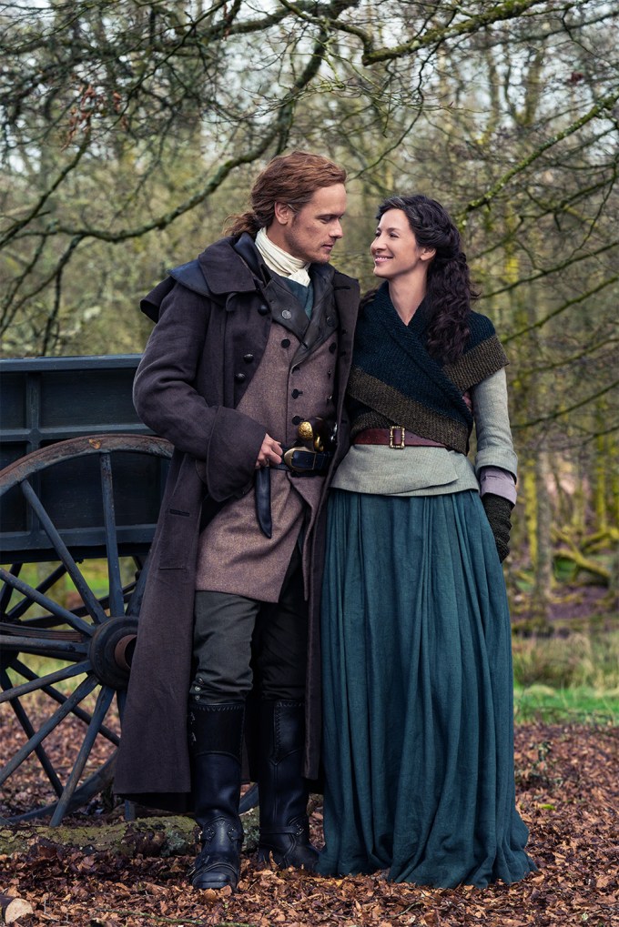 Sam Heughan & Caitriona Balfe On ‘Outlander’ Set