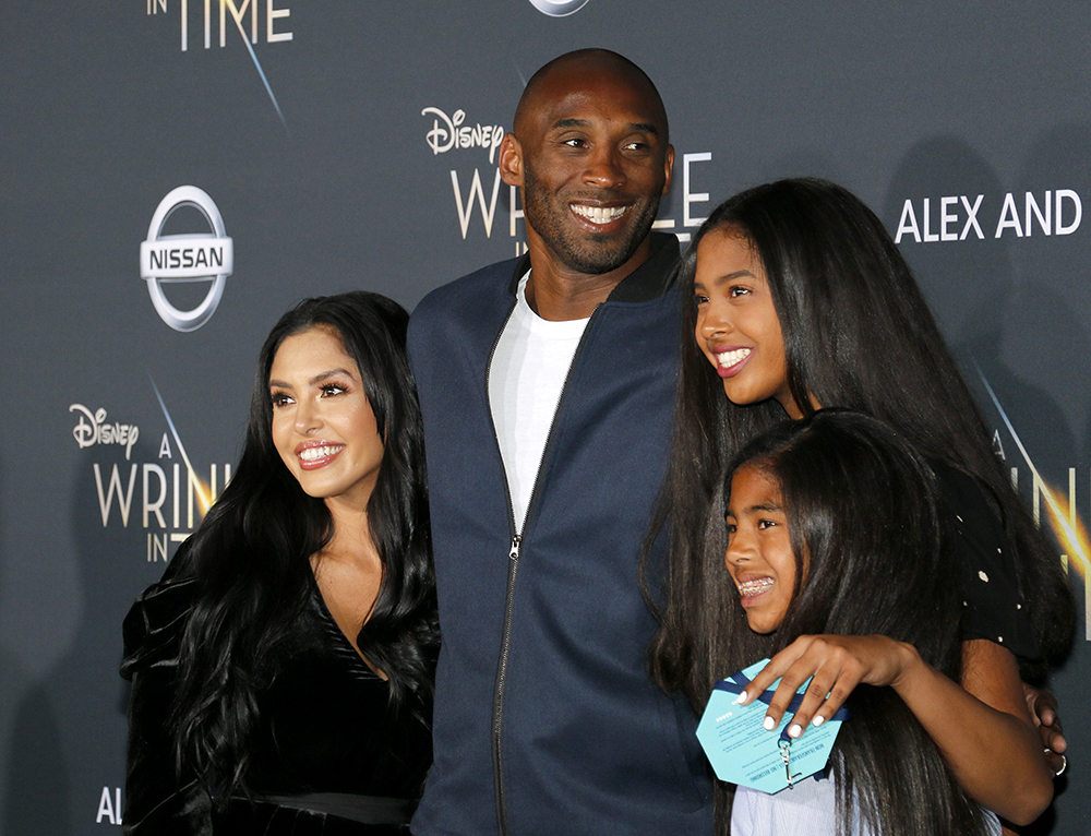 Kobe Bryant, Vanessa Bryant, Gianna Bryant and Natalia Bryant
'A Wrinkle in Time' film premiere, Arrivals, El Capitan Theater, Los Angeles, USA - 26 Feb 2018