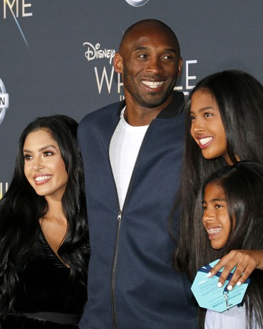 Kobe Bryant, Vanessa Bryant, Gianna Bryant and Natalia Bryant
'A Wrinkle in Time' film premiere, Arrivals, El Capitan Theater, Los Angeles, USA - 26 Feb 2018