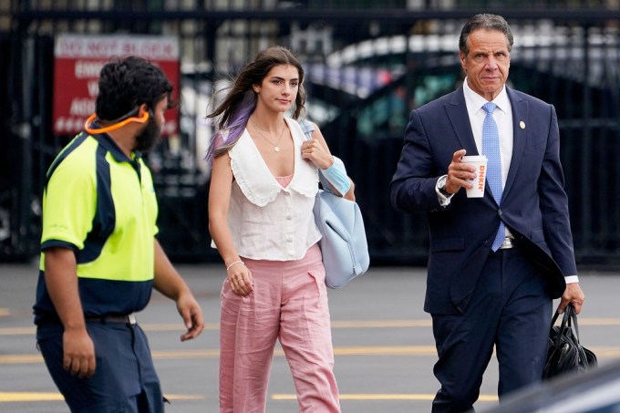 Andrew Cuomo & Michaela Cuomo walking