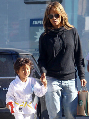 Halle Berry Son Maceo Wears Heels
