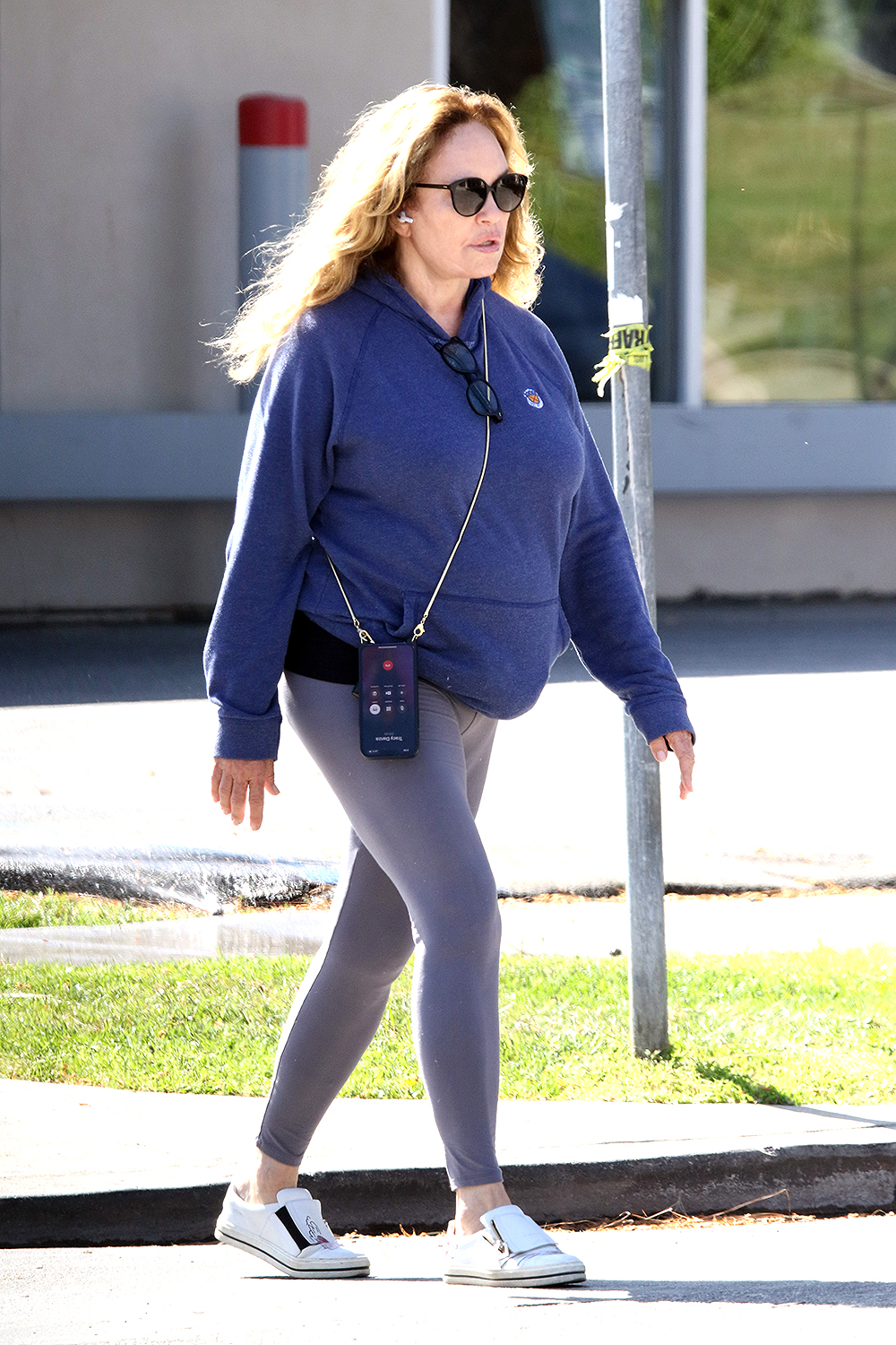 EXCLUSIVE: Catherine Bach seen out for a walk Mother's Day weekend